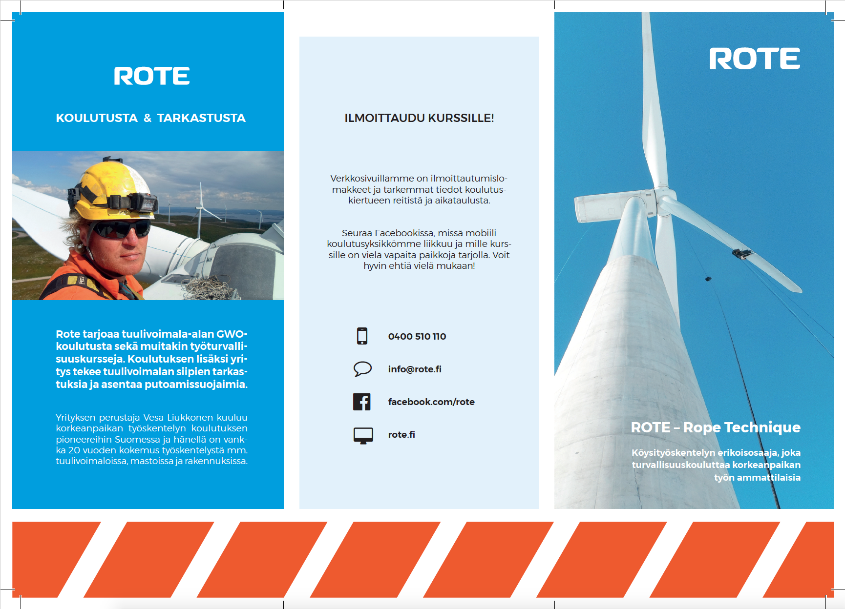 The printed brochure of Rote company, size A4.