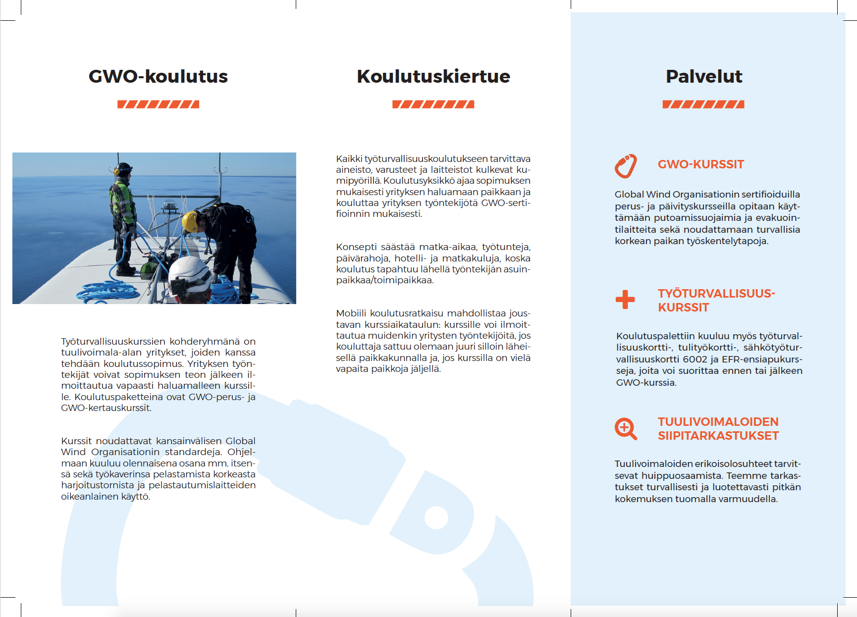 The printed brochure of Rote company, the other side.