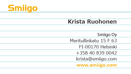 Smiigo business card
